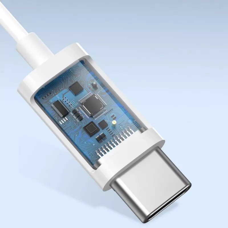 Baseus Encok C17 Juhtmega Kõrvaklapid USB Type-C Mikrofoniga Valge (NGCR010002)