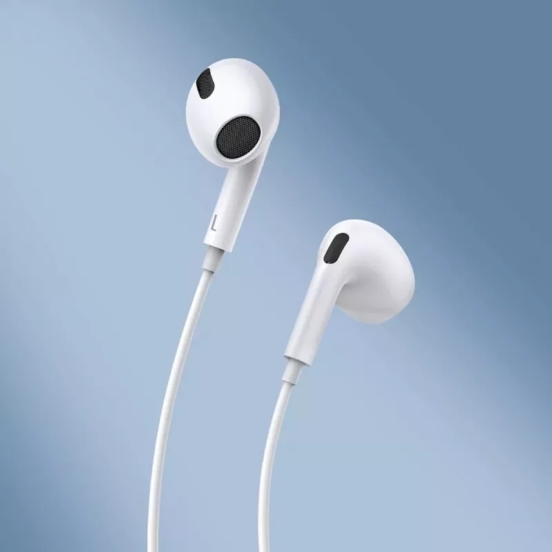 Baseus Encok C17 Juhtmega Kõrvaklapid USB Type-C Mikrofoniga Valge (NGCR010002)