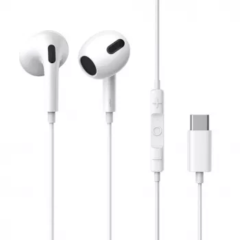 Baseus Encok C17 Juhtmega Kõrvaklapid USB Type-C Mikrofoniga Valge (NGCR010002)