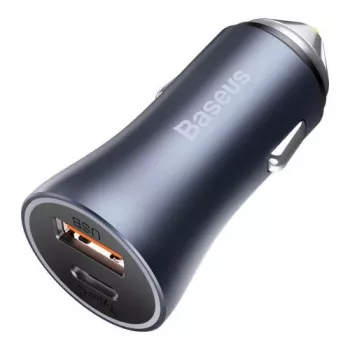Baseus Golden Contactor Pro Auto laadija 40W USB-A USB-C QC4.0+ PD SCP Hall