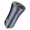 Baseus Golden Contactor Pro Dual Quick Car Charger 40W USB-C + USB-A PD 3.0 QC 4+ SCP FCP AFC koos Type-C to Lightning kaabliga 1m Must Tumehall