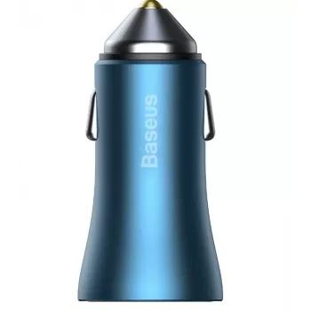 Baseus Golden Contactor Pro Dual Quick Car Charger 40W USB-C to Lightning kaabliga 1m Sinine