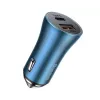 Baseus Golden Contactor Pro Dual Quick Car Charger 40W USB-C to Lightning kaabliga 1m Sinine