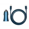 Baseus Golden Contactor Pro Dual Quick Car Charger 40W USB-C to Lightning kaabliga 1m Sinine