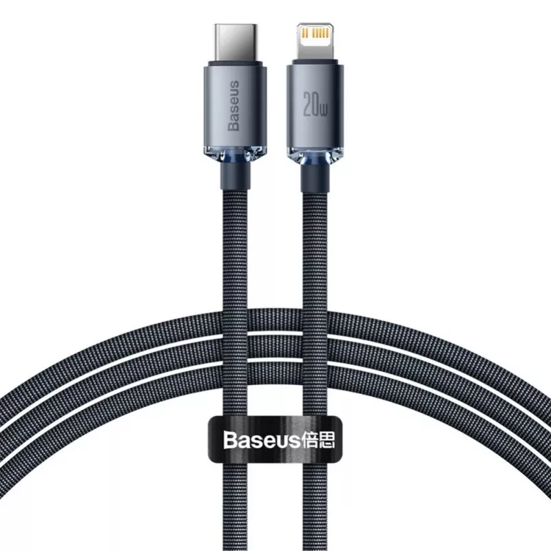 Baseus Lightning to USB-C PD QC kaabel 20W 480Mbps 1.2m Must
