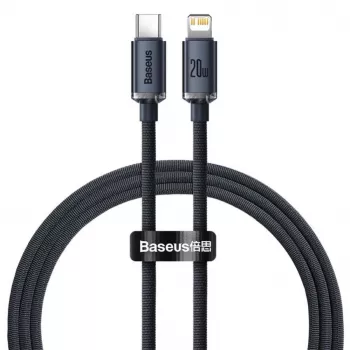 Baseus Lightning to USB-C PD QC kaabel 20W 480Mbps 1.2m Must