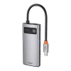 Baseus Metal Gleam Series 4-in-1 USB-C Hub, USB 3.0 + USB 2.0 + HDMI + USB-C PD, Hõbedane