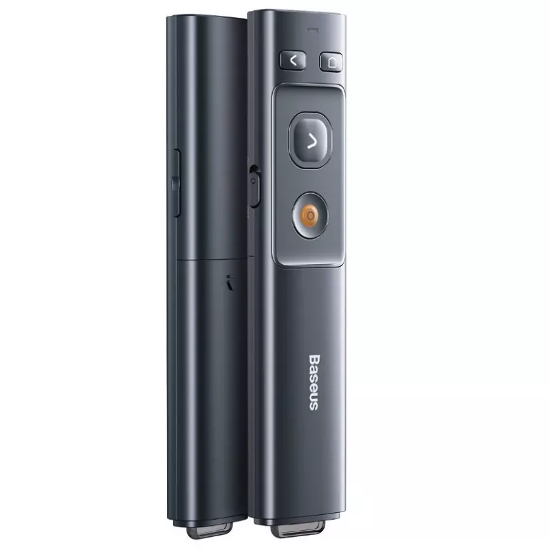 Baseus Orange Dot juhtmevaba esitluspult punase laserosutiga (2.4GHz, USB-A, Space Grey)