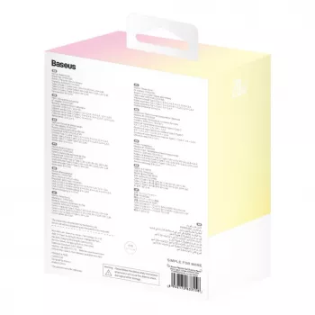 Baseus Popsicle 5200mAh 20W Power Bank koos sisseehitatud Lightning-kaabliga ja valge Baseus Simple USB-C–USB-C 60W 30cm kaabliga – kollane-roosa