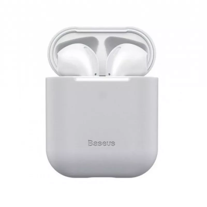 Baseus Silica Series Ultra-Thin Silicone Protector Case for AirPods 1/2 Grey
