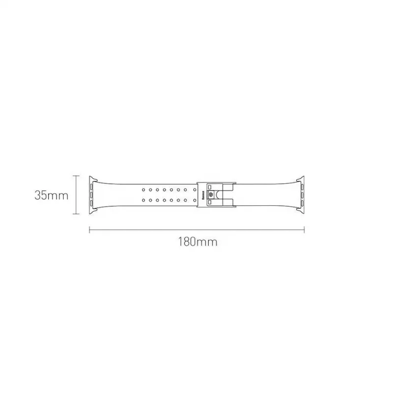 Baseus Slip-Thru rihm käevõru Apple Watch 3/4/5/6/SE 38mm/40mm must (LBWSE-01)