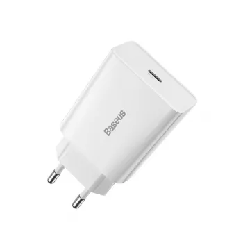 Baseus Speed Mini Quick Charger, USB-C, PD, 3A, 20W (Valge)