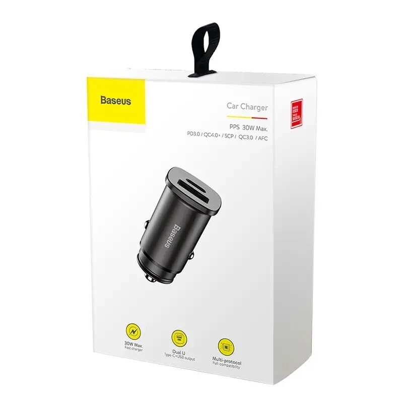 Baseus Square Car Charger PPS QC4.0 / PD3.0 5A 30W (Must)