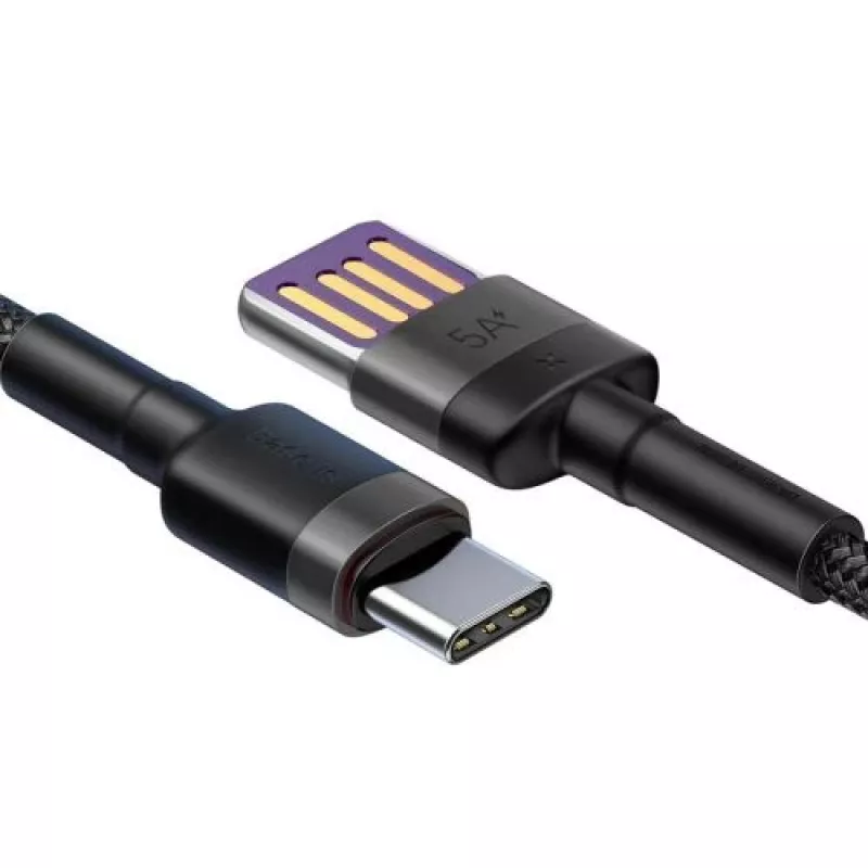 Baseus Type-C Cafule SuperCharge 40W PD 3.0 QC 3.0 1m Hall/Must USB-C to USB-C kaabel (CATKLF-PG1)