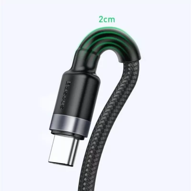 Baseus Type-C Cafule SuperCharge 40W PD 3.0 QC 3.0 1m Hall/Must USB-C to USB-C kaabel (CATKLF-PG1)