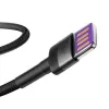 Baseus Type-C Cafule SuperCharge 40W PD 3.0 QC 3.0 1m Hall/Must USB-C to USB-C kaabel (CATKLF-PG1)