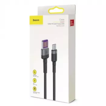 Baseus Type-C Cafule SuperCharge 40W PD 3.0 QC 3.0 1m Hall/Must USB-C to USB-C kaabel (CATKLF-PG1)