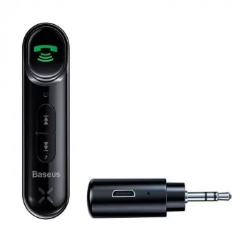 Baseus WXQY-01 Bluetooth 5.0 Auto AUX-vastuvõtja Micro USB laadimisega – 10m ulatus, 145mAh, Must