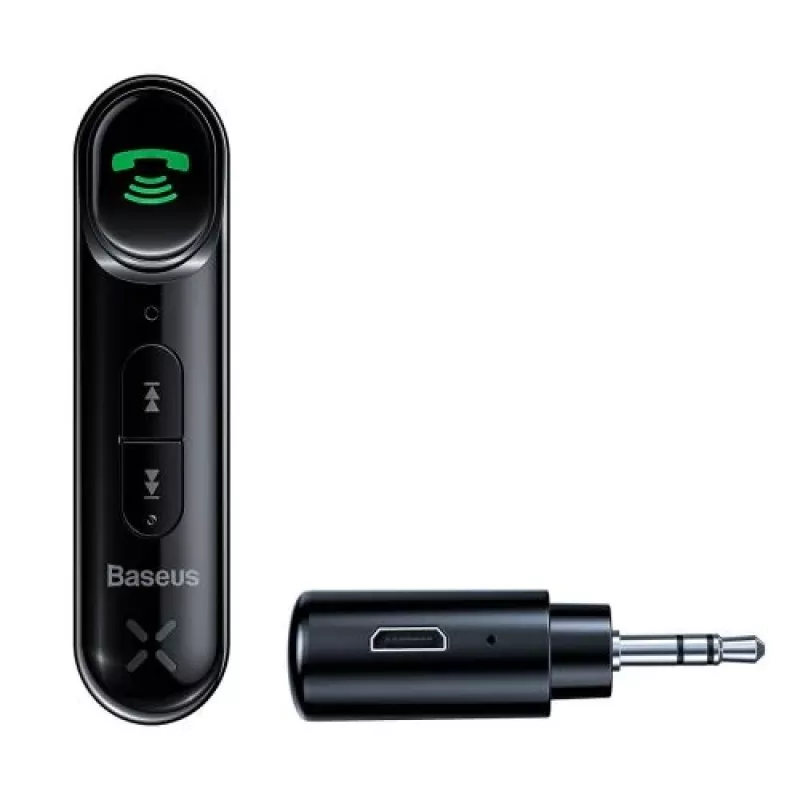 Baseus WXQY-01 Bluetooth 5.0 Auto AUX-vastuvõtja Micro USB laadimisega – 10m ulatus, 145mAh, Must
