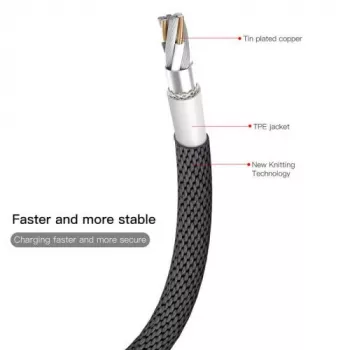 Baseus Yiven Lightning-kaabel 1,8 m must (CALYW-A01)
