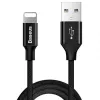 Baseus Yiven Lightning-kaabel 1,8 m must (CALYW-A01)