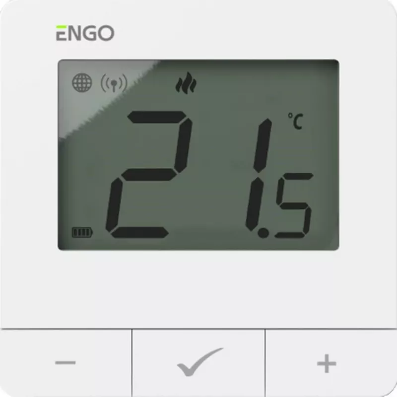 BATTERY TECH Termostaat, Patarei, Valge, ZigBee/868MHz, Pind