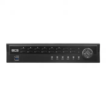 BCS 16-kanaliline IP NVR BCS-U-NVR1602-A-4K-8P koos 6TB HDD-ga