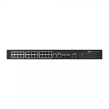 BCS 24-pordiline Gigabit PoE+ tööstuslik nutikas hallatav kommutaator 2 SFP-ga, 300W eelarve, DIN-liist