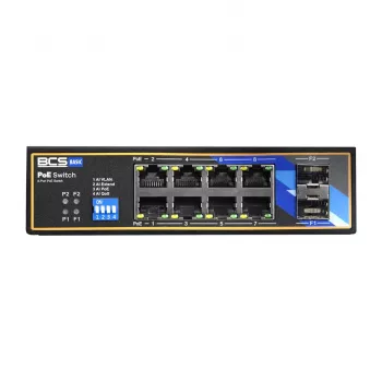 BCS BCS-B-ISP08G-2SFP Industrial Unmanaged Switch, 8-Port Gigabit + 2 SFP, DIN-Rail