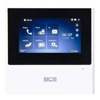 BCS-MON4000W-S 7-tolline IP-videouksehelista sisejaam puuteekraaniga, valge