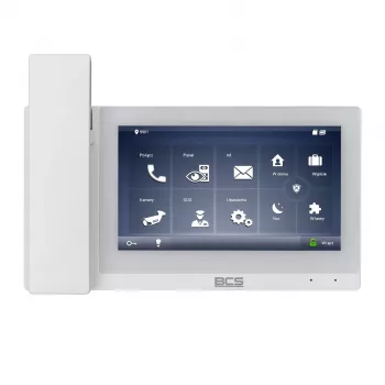 BCS-MON7500W-S 7-tolline puuteekraaniga Wi-Fi videouksetelefoni monitor, valge
