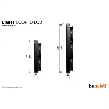 be quiet! Light Loop IO LCD 360 mm valge kõik-ühes vedelikjahutus protsessorile Intel/AMD