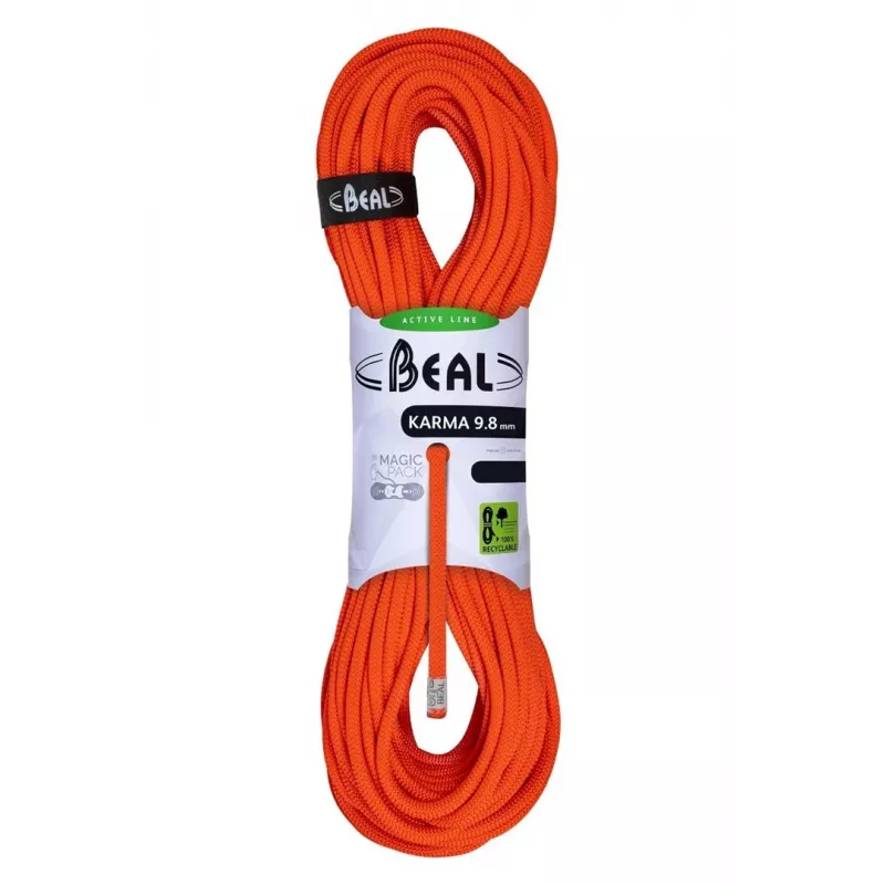 BEAL Rope Feed 9.8 mm 50 m Solid Orange Single Dynamic Rope