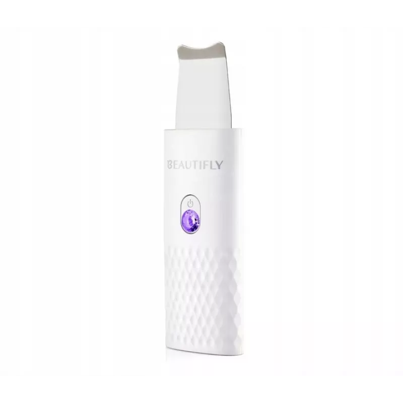 Beautifly Peeling Scrub Mini - Ultrahelikavitatsiooniga näohooldusseade EMS-mikrovooluga, valge roosakuld
