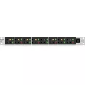Behringer DI800 8-kanaliline aktiivne DI-karp 1/4 inch TS / XLR kombosisendite ja XLR-väljunditega, must/hõbedane