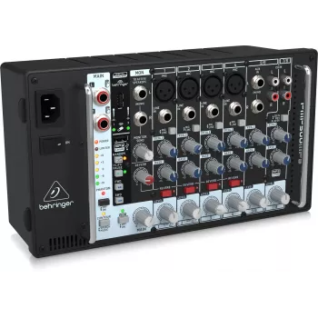 Behringer PMP500MP3 500W 8-kanaliline võimendiga segaja MP3-mängija ja KLARK TEKNIK FX-efektiprotsessoriga