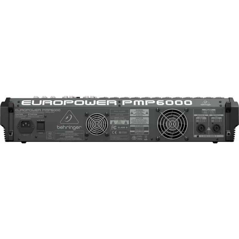 Behringer PMP6000 20-kanaliline võimendiga segaja kahekordse FX-efektiga ja 1200 W sildühendusega, must