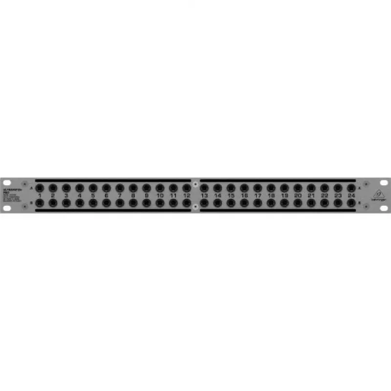Behringer PX3000 48-punktiline 1/4 tolline TRS patch-paneel, 1U rackmount, 3-režiimiline lülitus