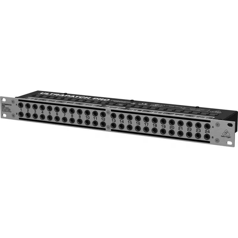 Behringer PX3000 48-punktiline 1/4 tolline TRS patch-paneel, 1U rackmount, 3-režiimiline lülitus
