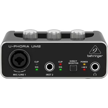 Behringer UM2 USB heliliides XENYX mikrofoni eelvõimendi ja +48V fantoomtoitega