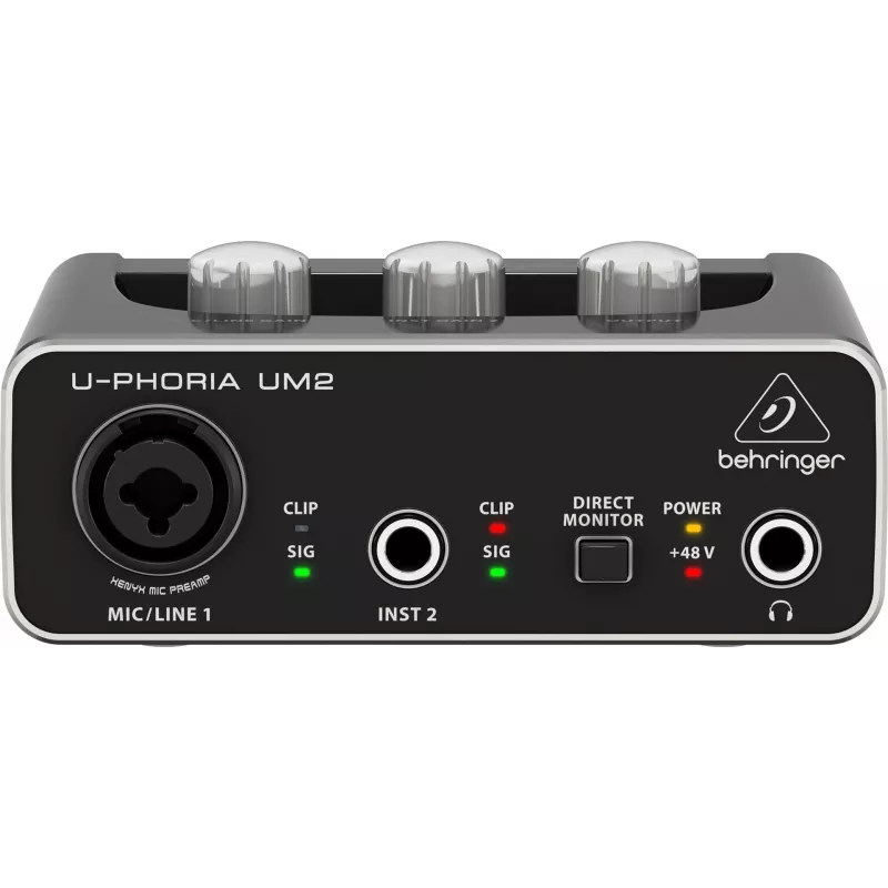 Behringer UM2 USB heliliides XENYX mikrofoni eelvõimendi ja +48V fantoomtoitega