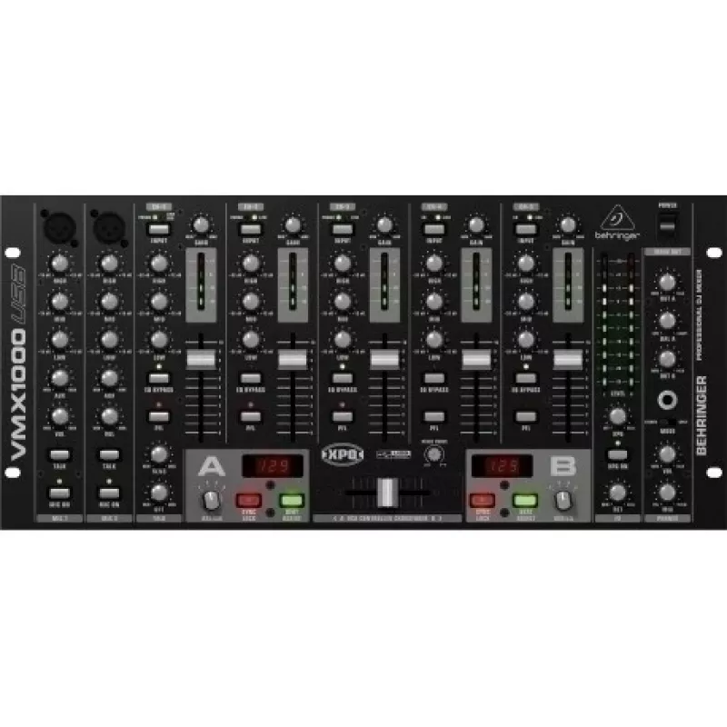 Behringer VMX1000USB DJ-mikser USB-heliinterface'iga