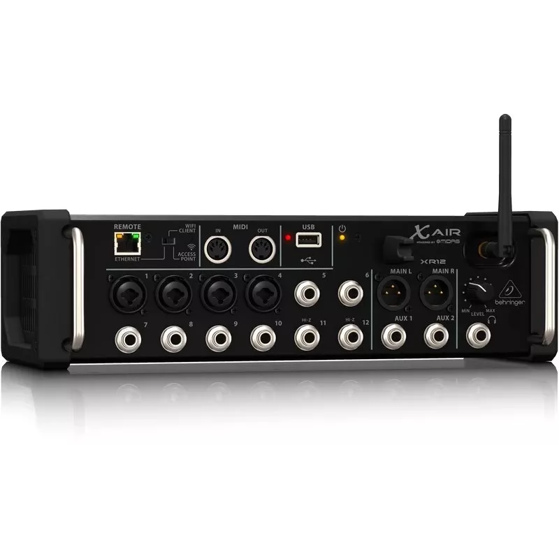 Behringer XR12 Audio Mixer 12 kanalit Must