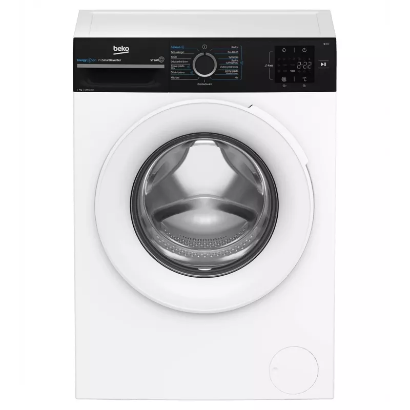 Beko BM3WFU3721WBW 7 kg 1200 p/min esitäitmisega pesumasin SteamCure ja Bluetoothiga