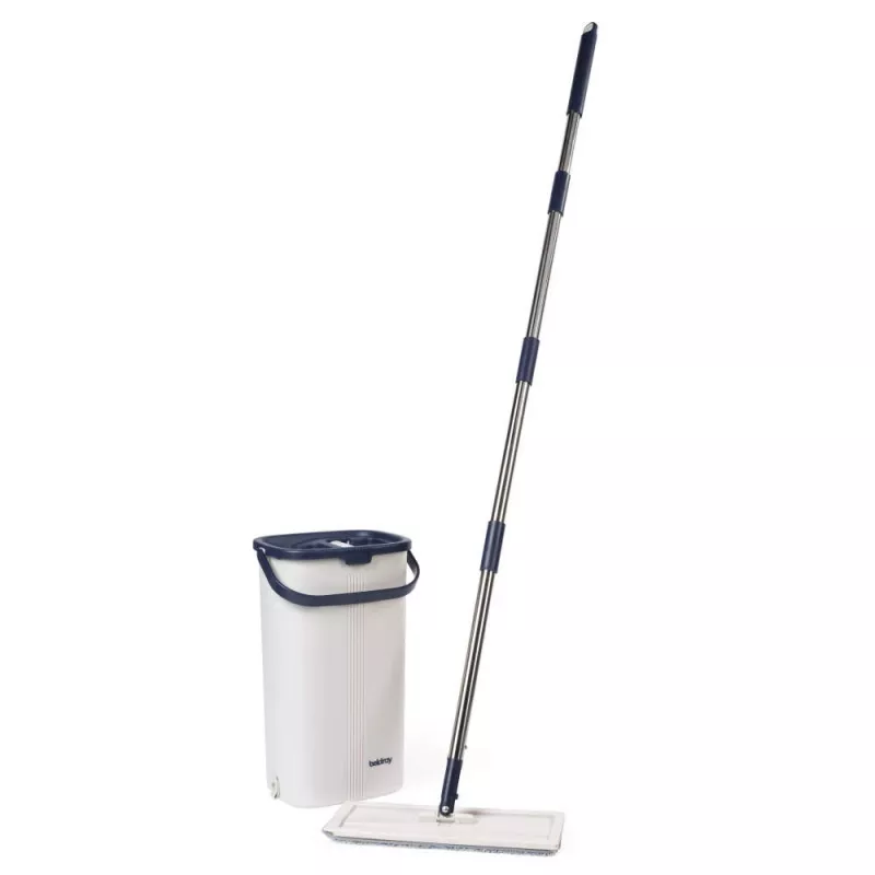 Beldray LA00000008EU7 Lamepeaga mopi ja ämbri komplekt - hall/sinine, 5L isepigistav, teleskoopvars, mikrokiud