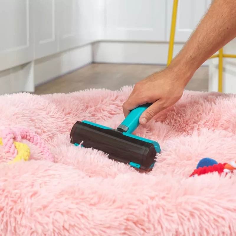 Beldray LA00000016TQEU7 Lint Roller Brush - Korduvkasutatav isepuhastuv kahepoolne riidehari riietele, polstrile, lemmikloomakarvadele - Hall/Valge