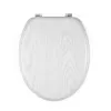 Beldray LA00000073WHTEU7 Puidust WC-iste - pehme sulgumine, valge, ovaalne