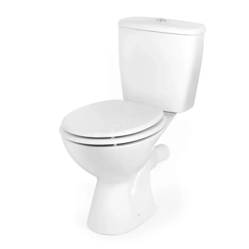 Beldray LA00000073WHTEU7 Puidust WC-iste - pehme sulgumine, valge, ovaalne