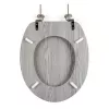 Beldray LA00000074GRYPEU7 Puidust WC-iste - pehme sulgumine, hall, ovaalne