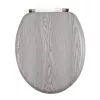 Beldray LA00000074GRYPEU7 Puidust WC-iste - pehme sulgumine, hall, ovaalne